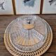 Art Deco style silver-plated metal and glass aperitif tray, 5 compartments.