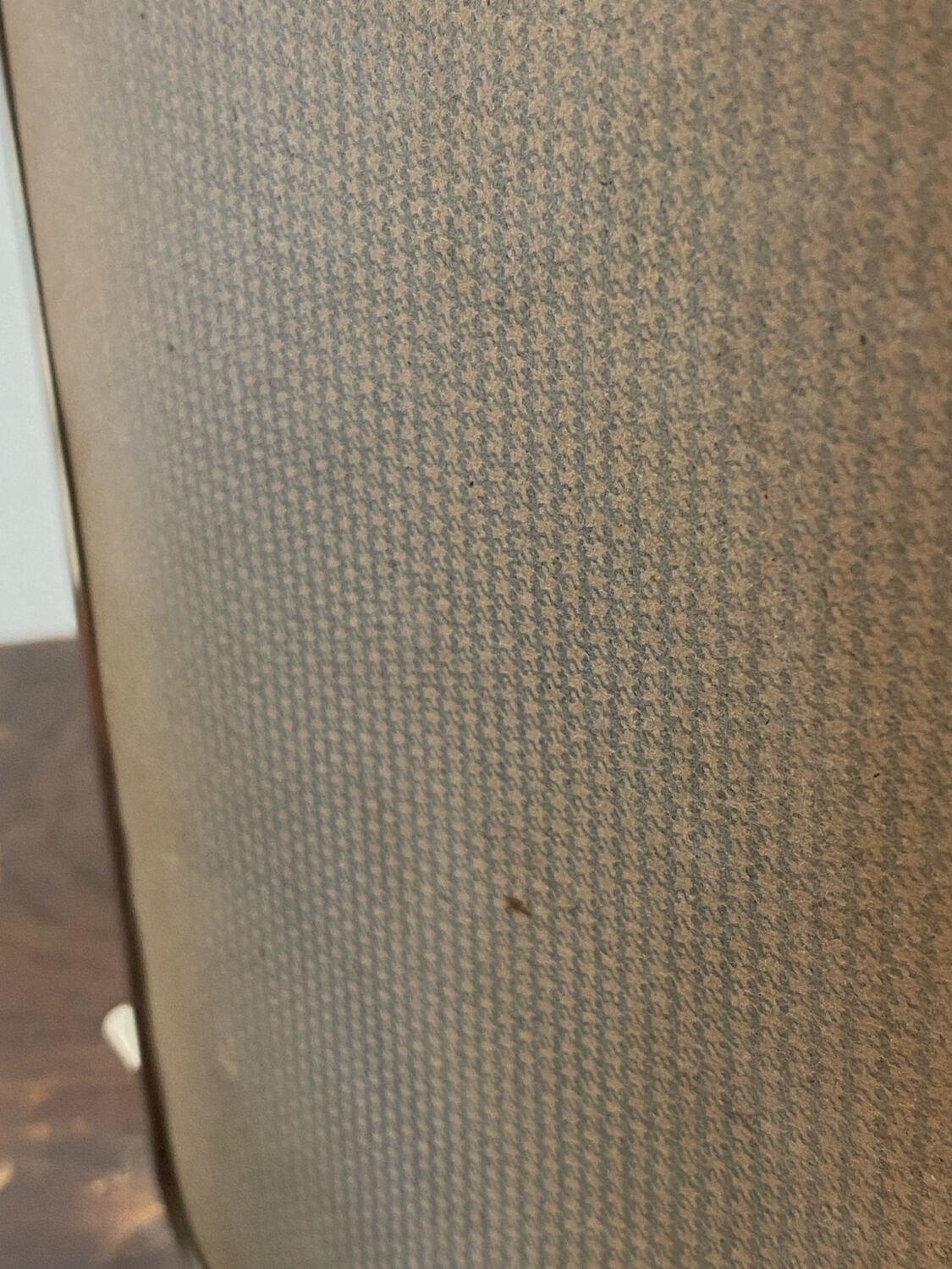 Triptych barber mirror, 1960, houndstooth back