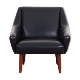 Leather armchair, danish design, 1970s, production: denmark