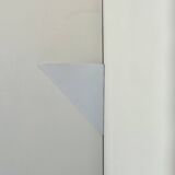 Vintage corner wall light in white lacquered metal, France 1970