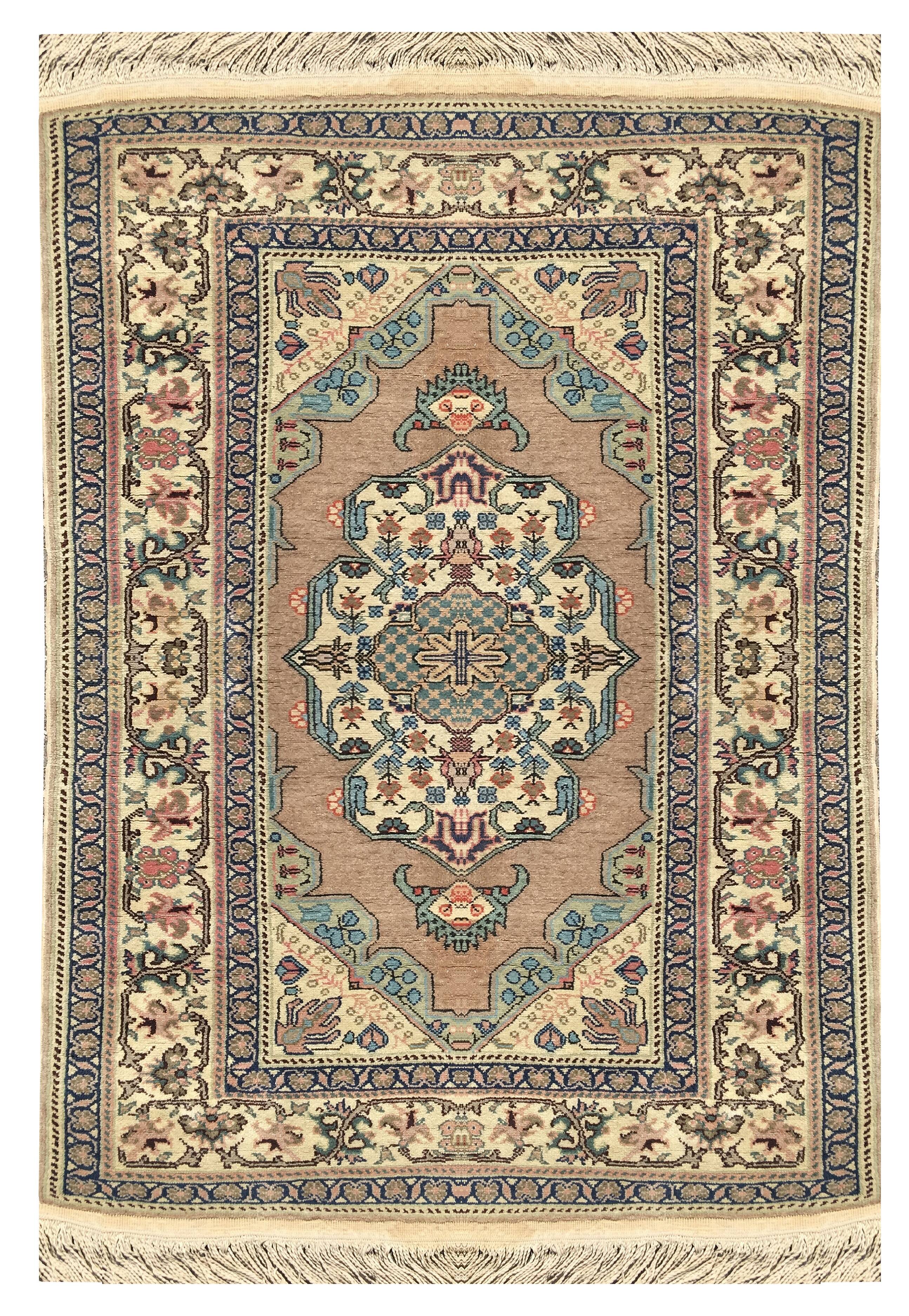 Turkish Kula Oriental Rug Handmade: 0.91 x 1.36 M - in wool