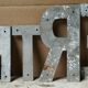 Entry into letters metal vintage