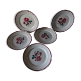 Lot of 5 vintage dessert plates