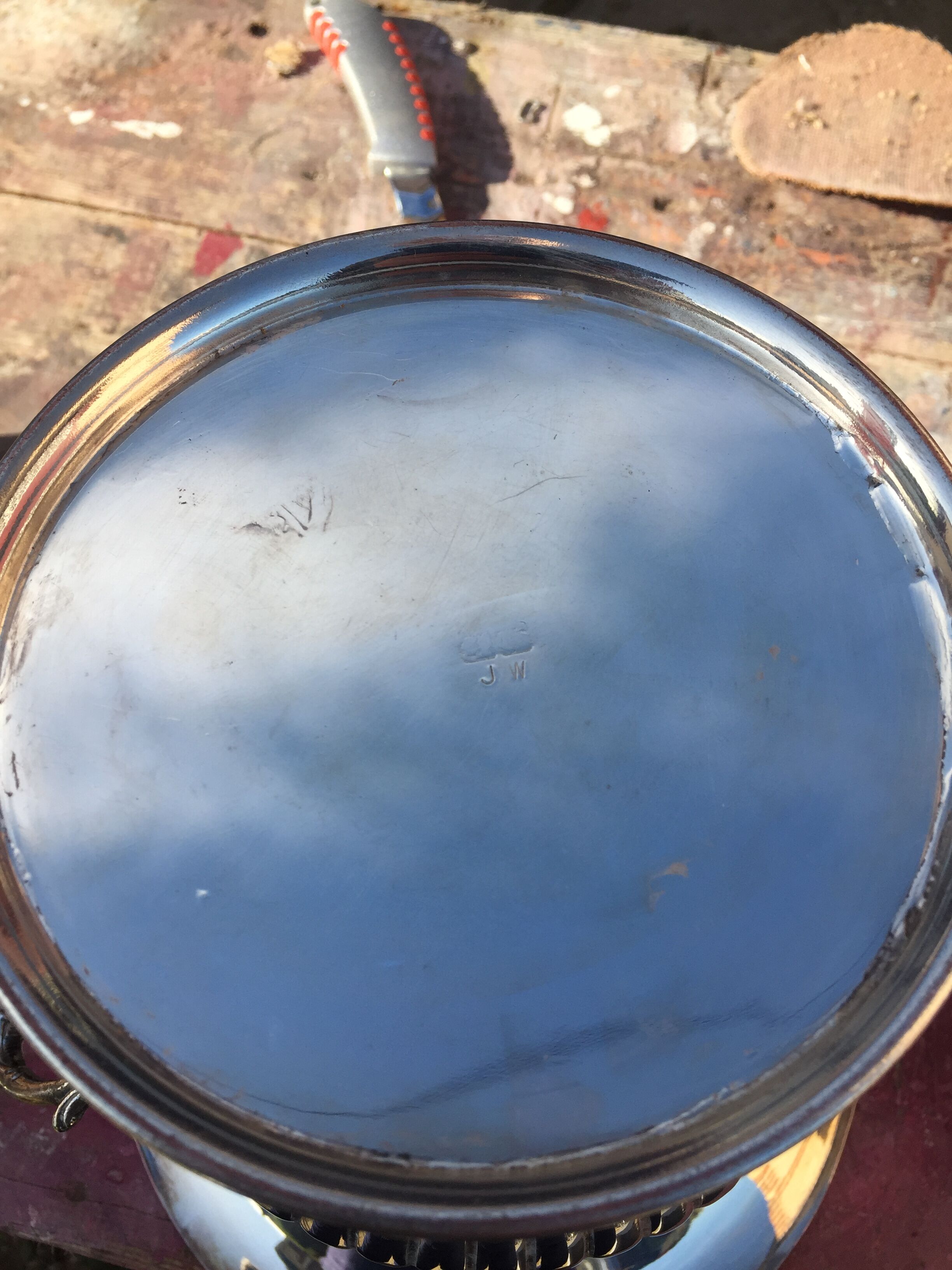 Refresher, silver metal champagne bucket, Medici vase shape