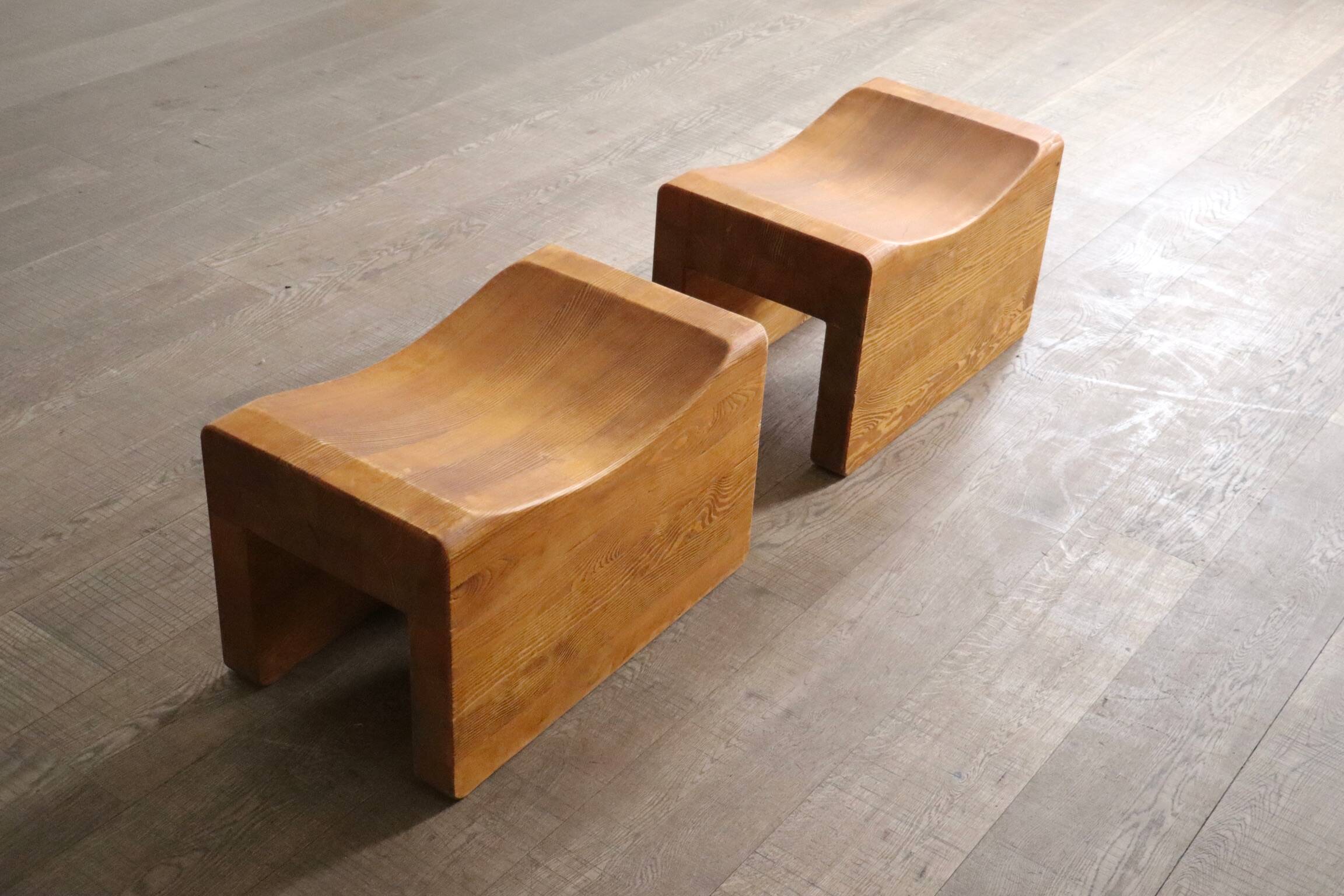 Paire de tabourets « Palle » par KJ Pettersson & Söner, Suède, années 1970