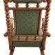 Chaise berçante victorienne antique avec mécanisme à ressort, c. 188
