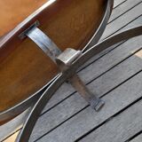 Wood ceramic and metal coffee table by Dan Vallauris 1960