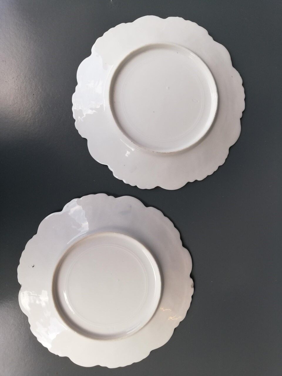 Pair of antique ceramic plates.