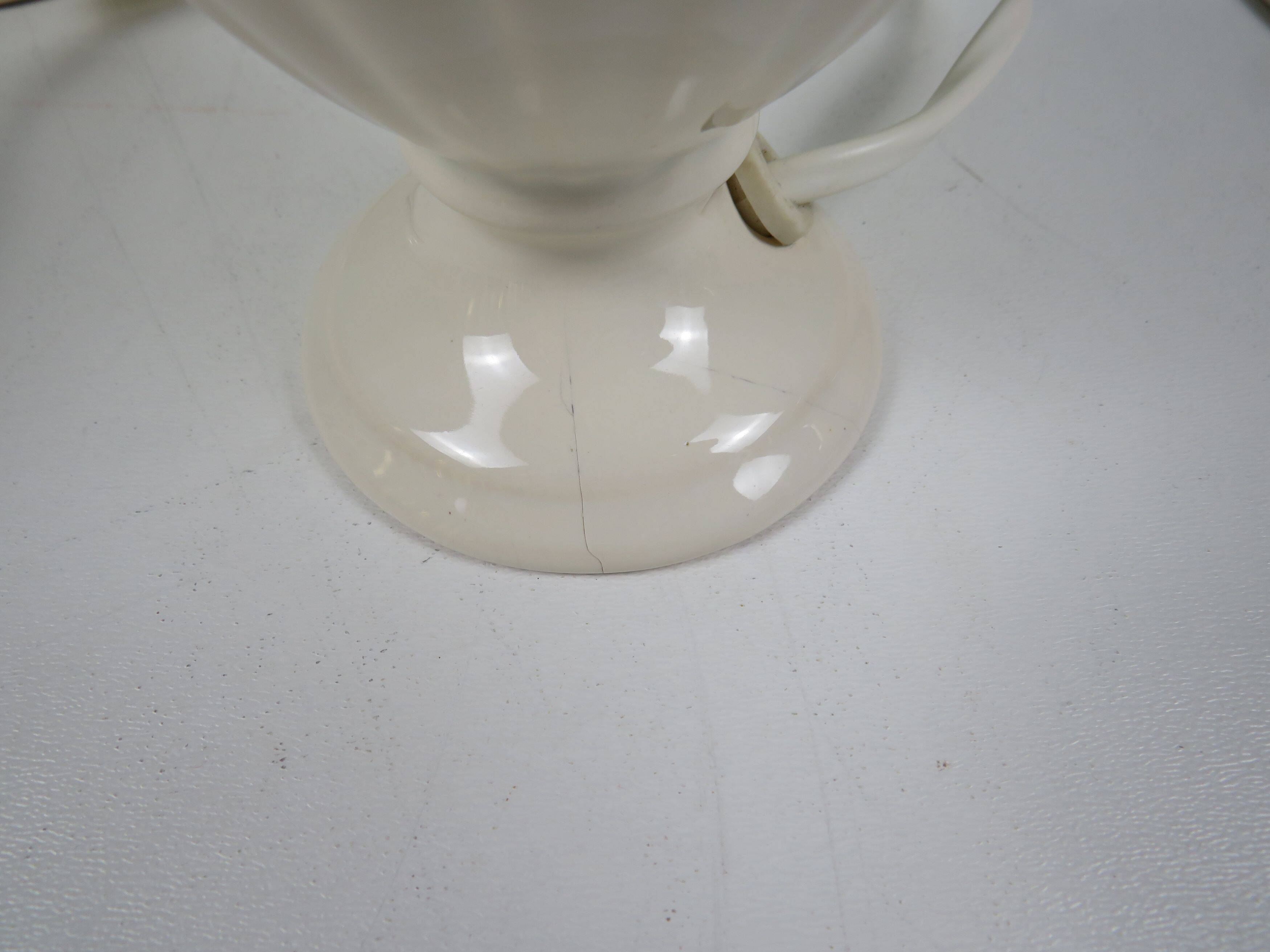 Lot de 2 lampes de chevet en céramique avec abat-jour à motif cachemire.