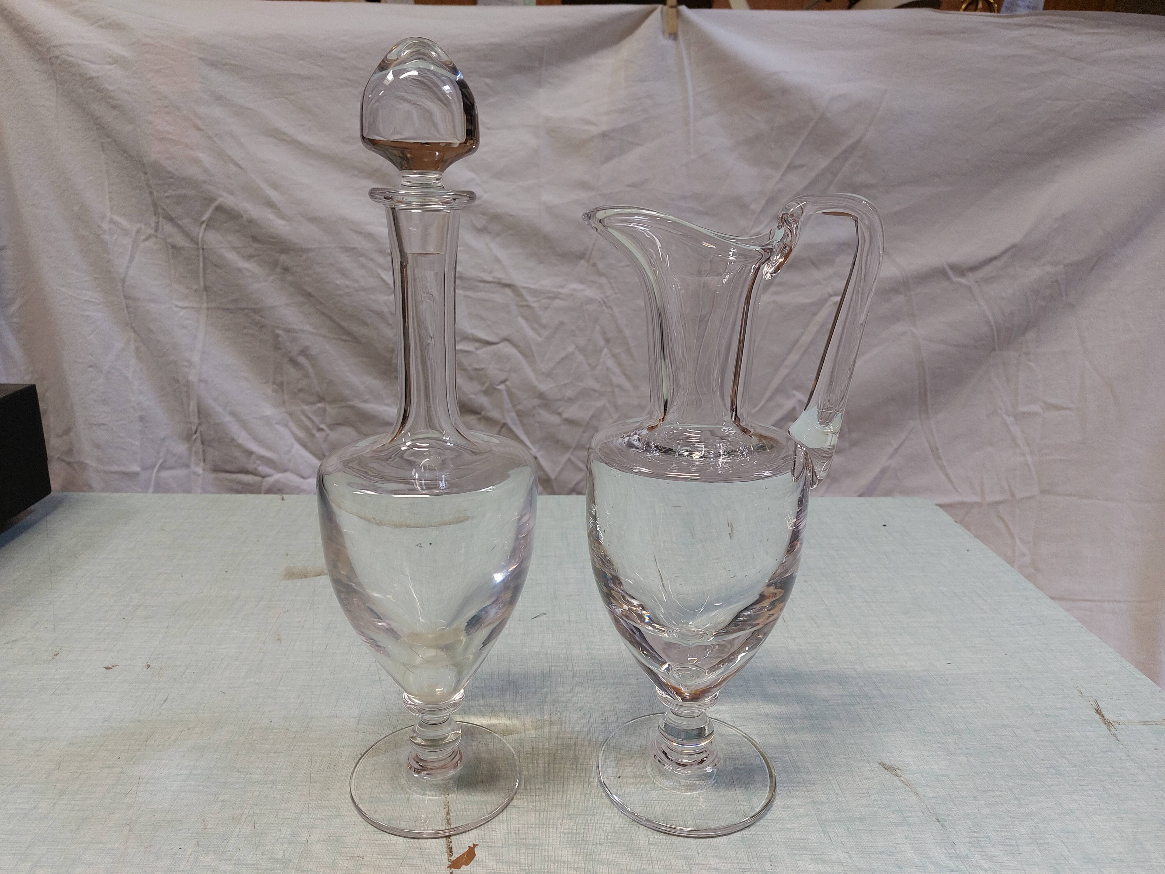 Saint Louis Crystal Wine Carafe and Water Jug Set