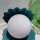 Turquoise blue scallop lamp