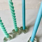 Triangle shaped glass candle holders