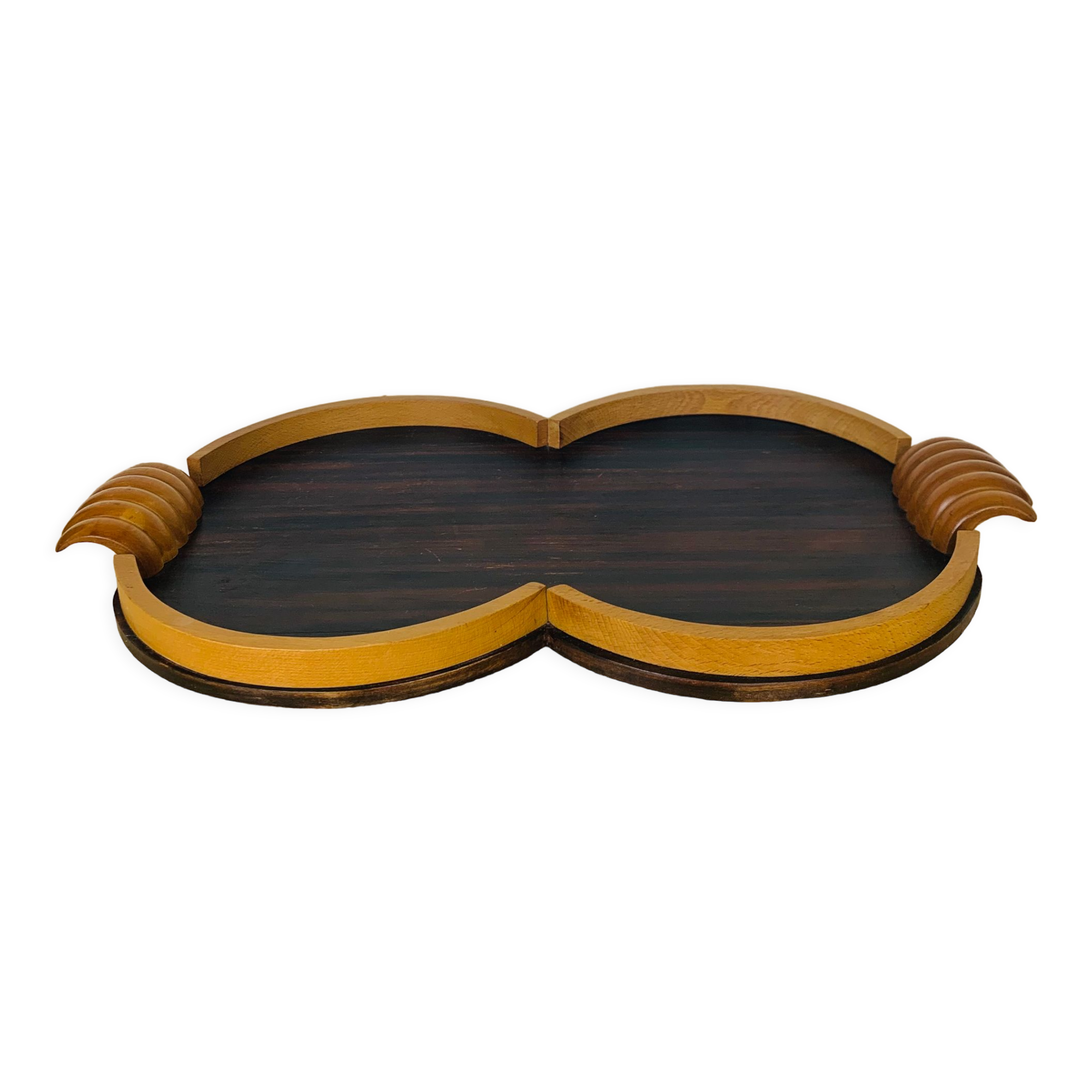 Art deco wood tray 52 cm