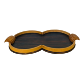 Art deco wood tray 52 cm