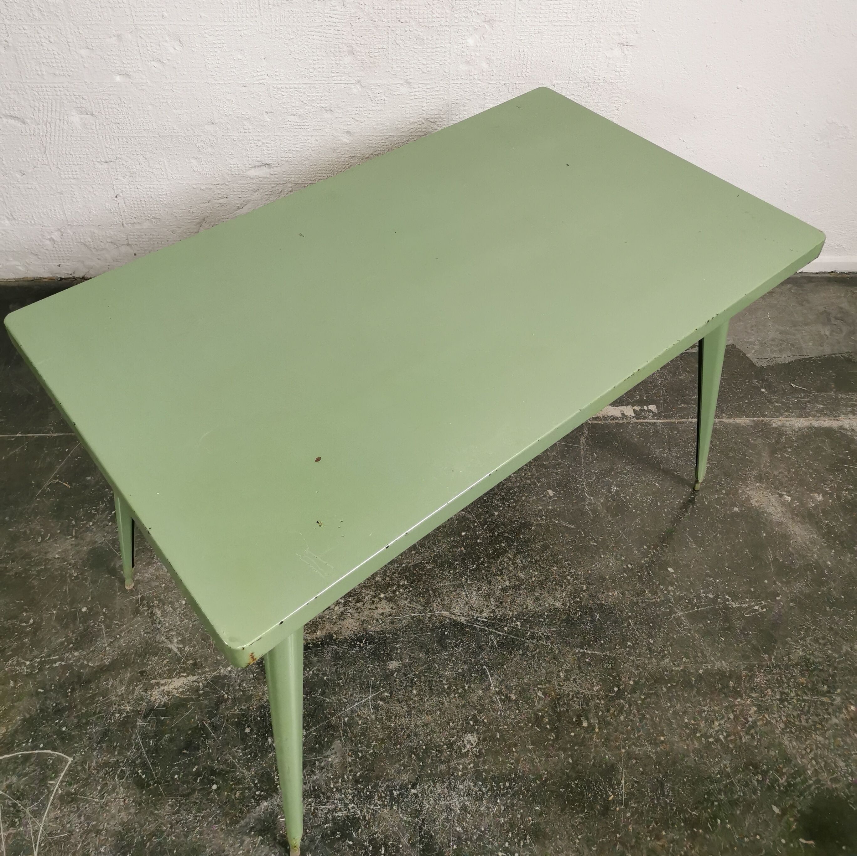 Old Tolix dining table