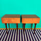 Pair of vintage Scandinavian bedside tables