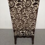 Pair of ceremonial armchairs in blackened oak, France late 18th century.