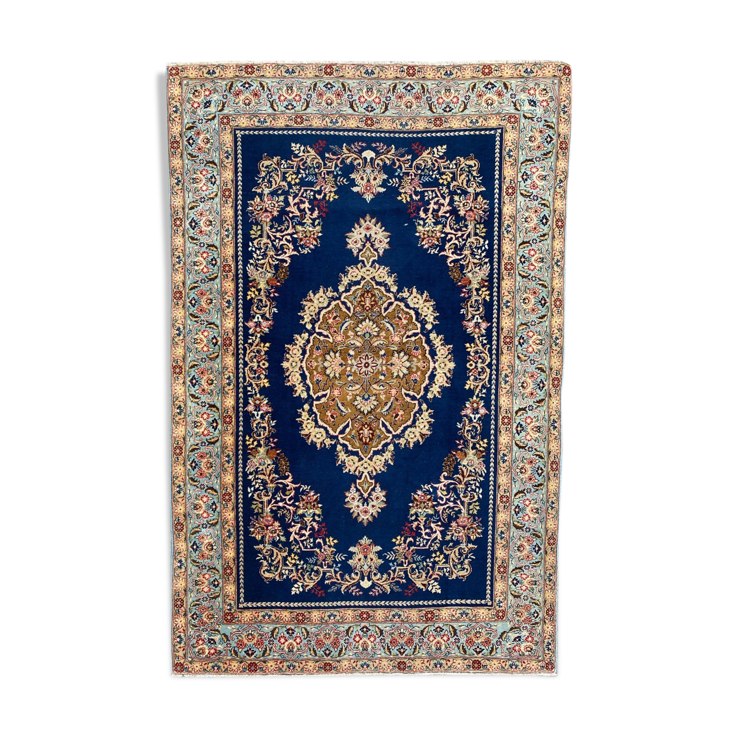 Persian carpet Ghoom wool and silk 138x214 cm