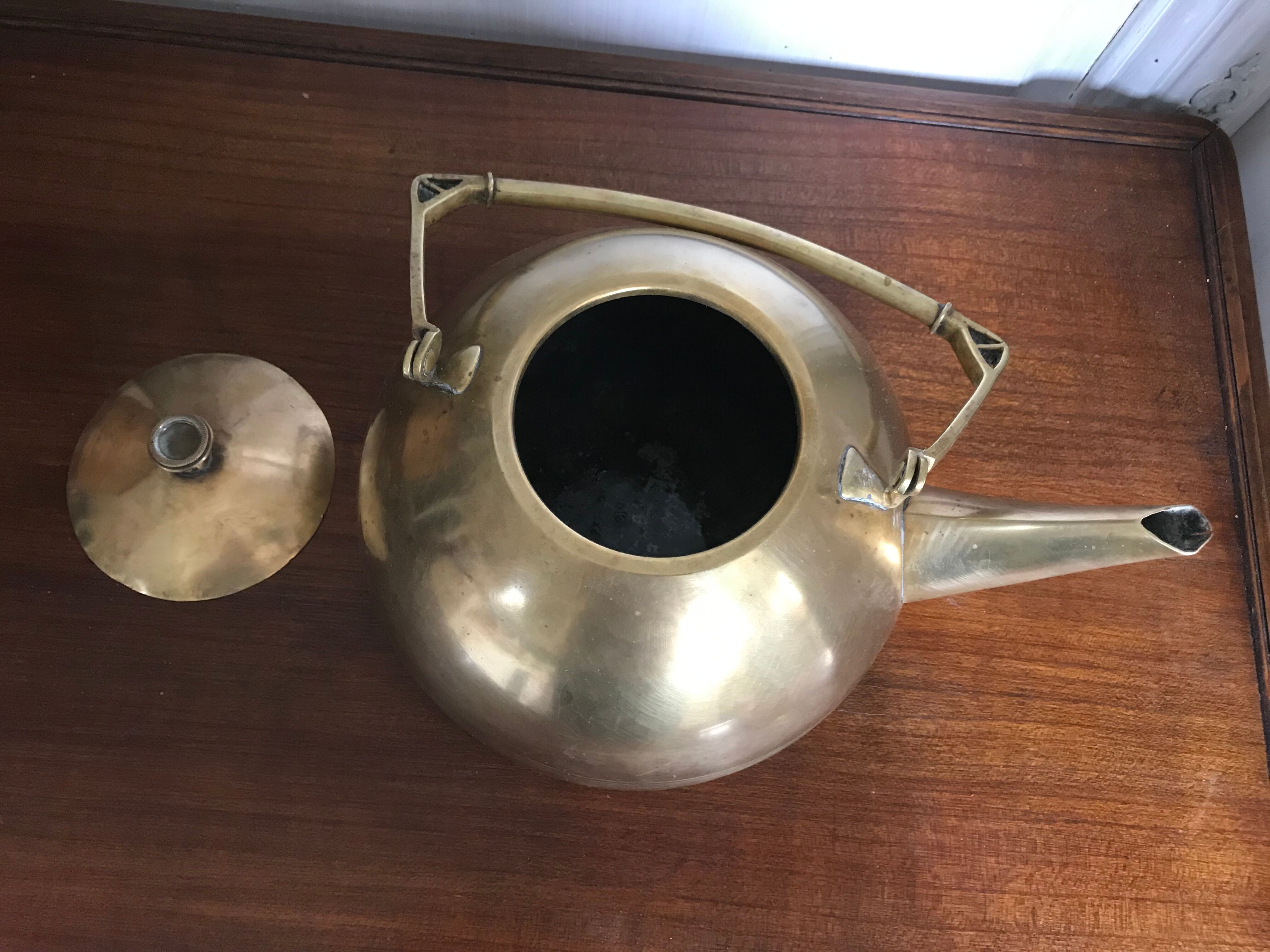 Art Deco brass kettle