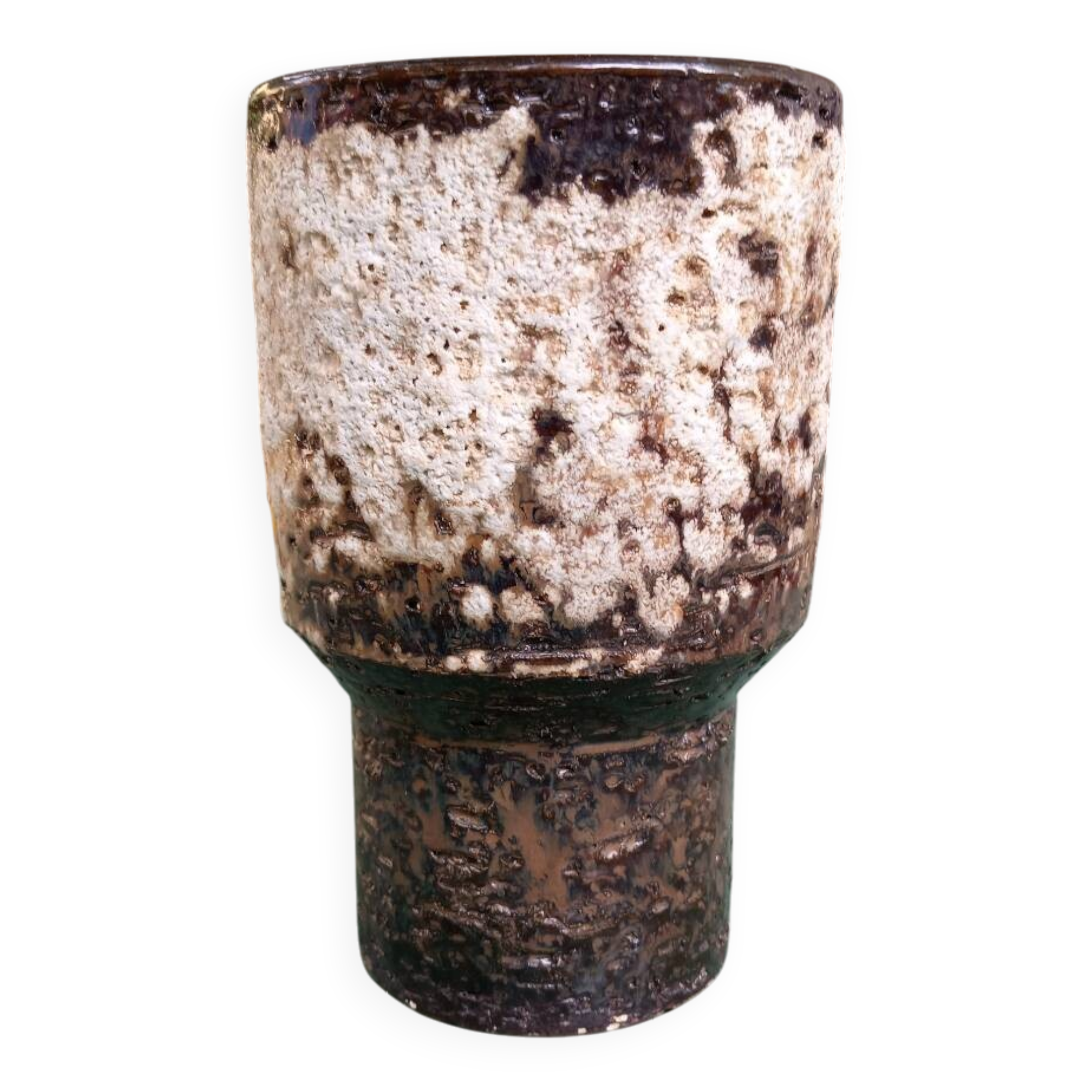Vase de style brutaliste en céramique