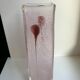 Pink and purple blown bubble glass vase 1960s 1970s
