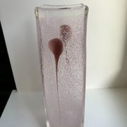 Pink and purple blown bubble glass vase 1960s 1970s
