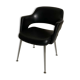 Conference chair in black design with metal legs – contemporary lines
