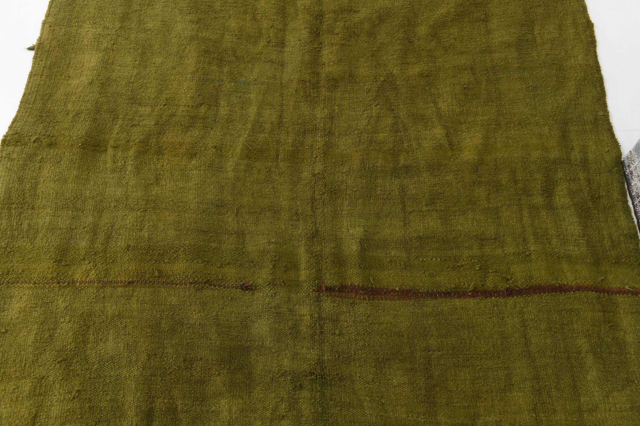 5x7 Shades Of Green Vintage Kilim Rug, 143x220Cm