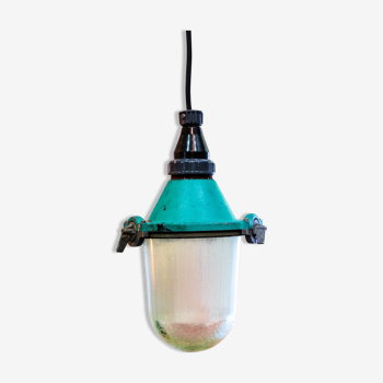 Lampe baladeuse industrielle suspension verre