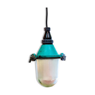 Lampe baladeuse industrielle suspension verre