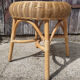 Peestal table, coffee table, bamboo and rattan, vintage, 60s