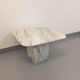 Table basse vintage en marbre blanc des années 70