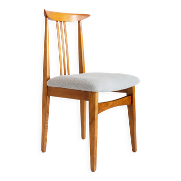 Mid-century boucle linen armchair designed by M. Zielinski, Europe, 1960s.