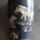 Soapstone soliflore vase, hand carved and painted in africa