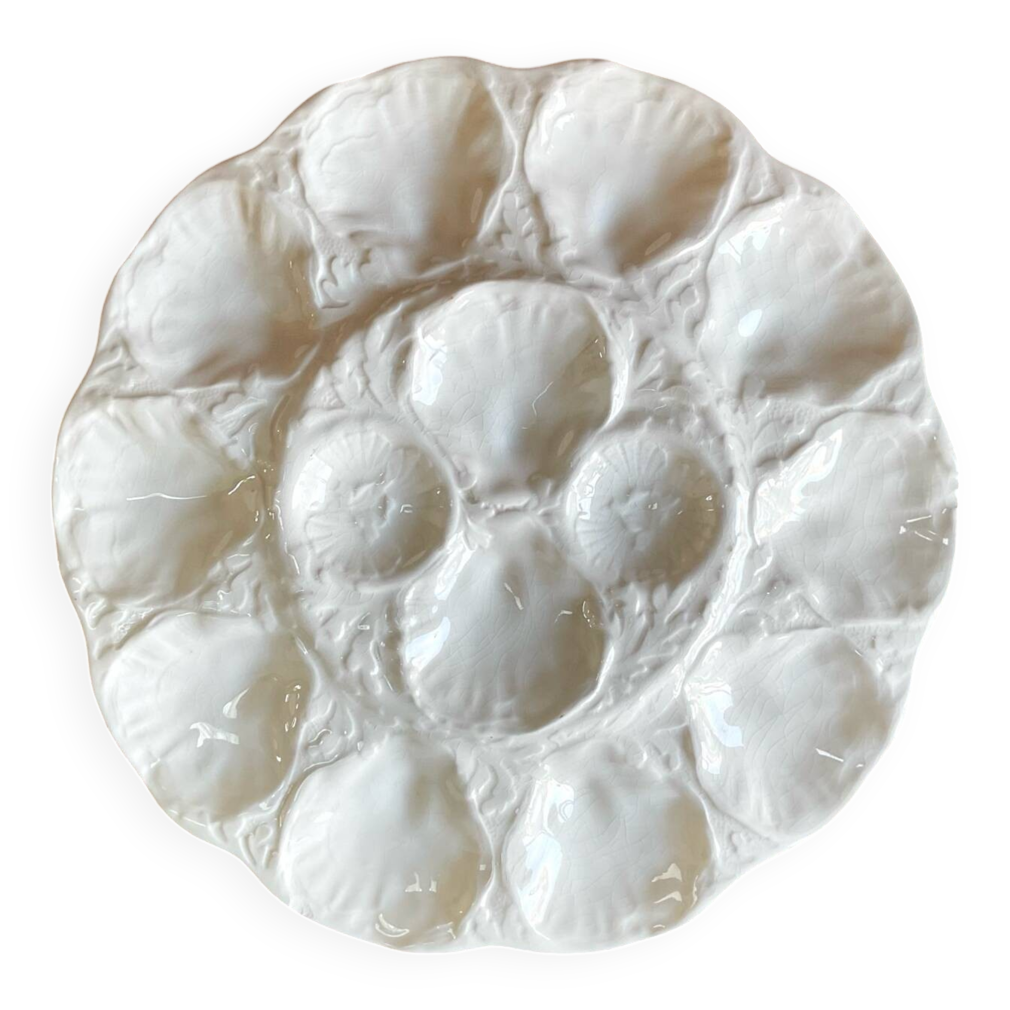 Vintage gien france oyster dish
