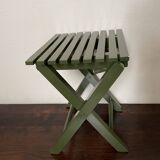 Vintage slatted fishing stool