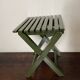 Tabouret de pêche à lattes vintage