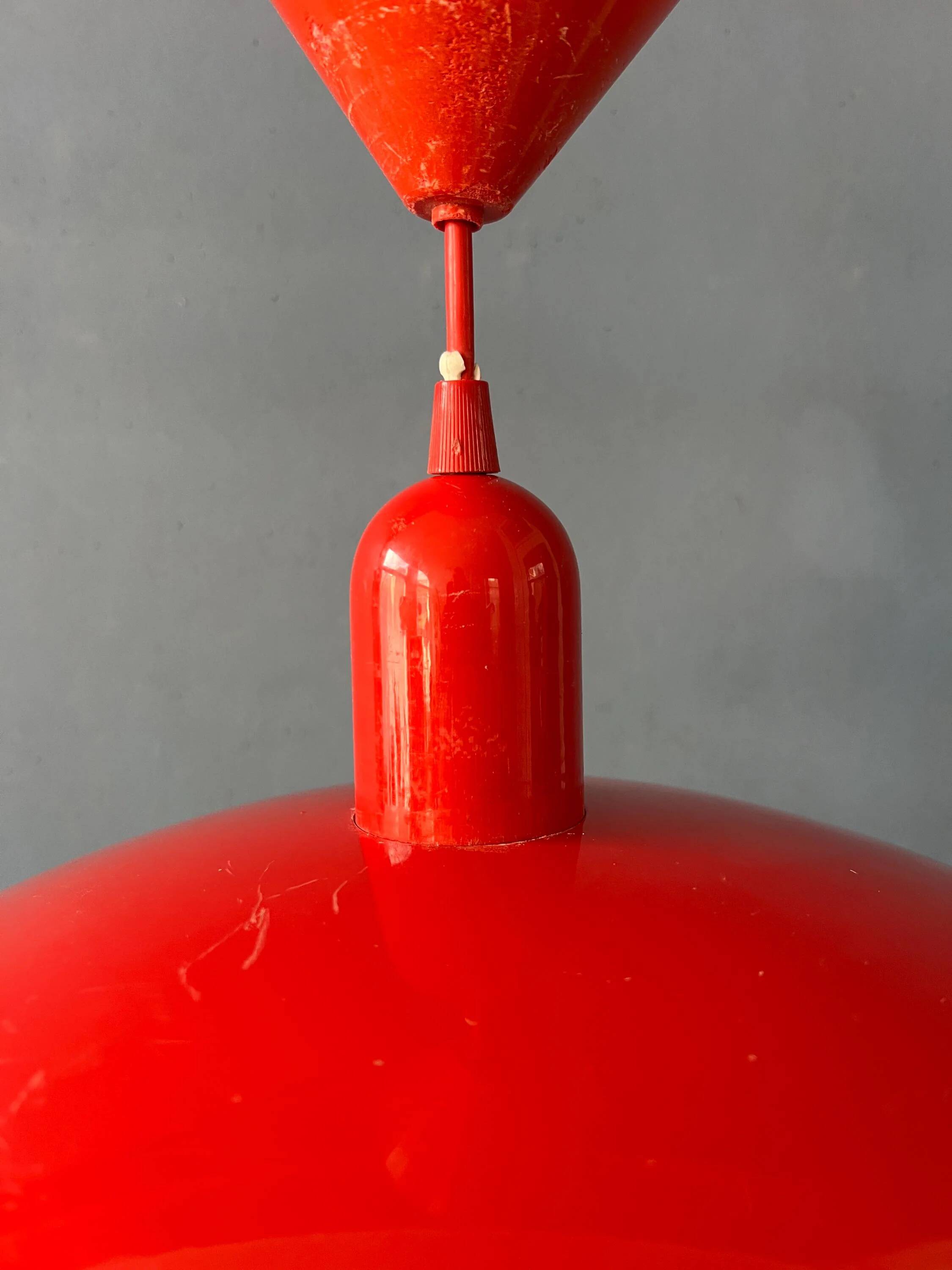 Small vintage Space Age suspension in red metal.