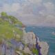 Grand paysage marine falaises huile sur panneau encadré Paul RUBEN (1882-1955)