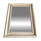 Miroir en bois couleur ivoire effet vieilli