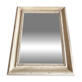 Miroir en bois couleur ivoire effet vieilli