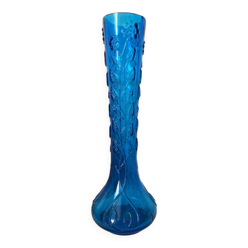 Antique soliflore vase in cobalt blue glass