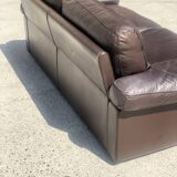 Pair of leather sofas model "Petronio" by Tito Agnoli for Poltrona Frau 1970