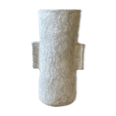 Papier-mâché vase bleached effect