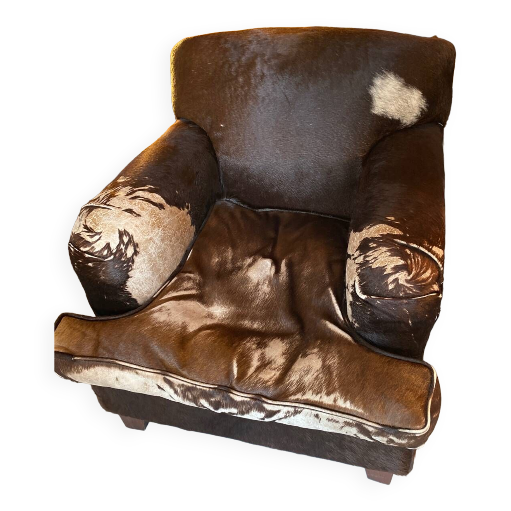 Goatskin club chair