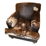 Goatskin club chair