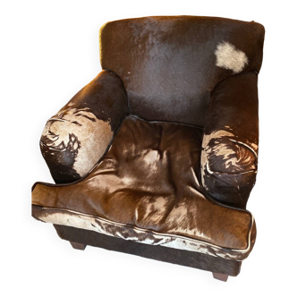 Goatskin club chair