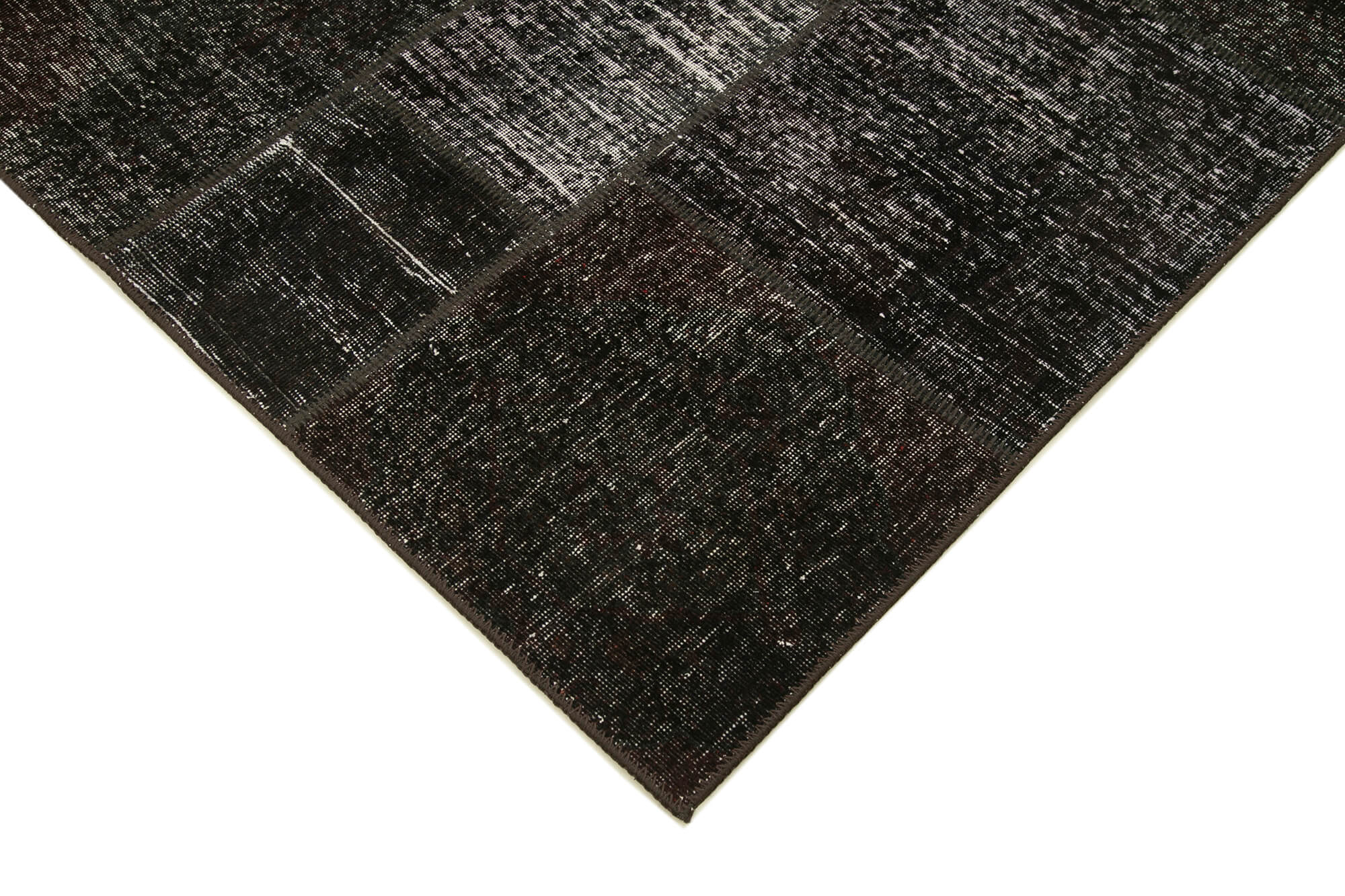 Hand-knotted oriental vintage 171 cm x 237 cm brown patchwork carpet