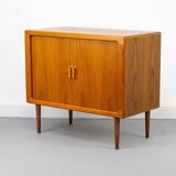 Danish Teak Sideboard with Tambour Doors from Dyrlund, 1970s
