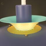 Design lamp by Jeka Metaltryk, Model Volga - Denmark 1970 - Full restored in purple and blue colors